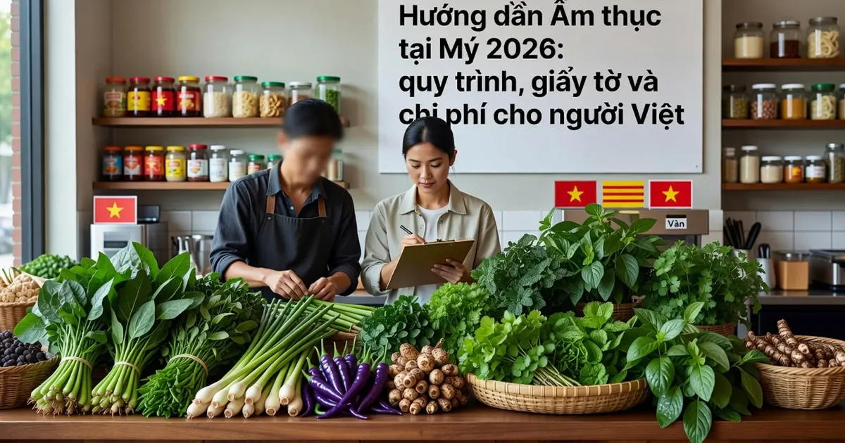 Hướng dẫn Ẩm thực tại Mỹ 2026: quy trình, giấy tờ và chi phí cho người Việt