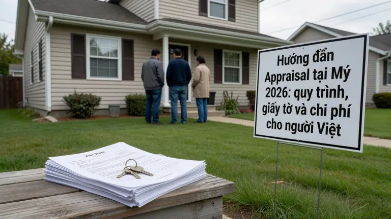 Hướng dẫn Appraisal (thẩm định giá nhà) tại Mỹ 2026: quy trình, giấy tờ và chi phí
