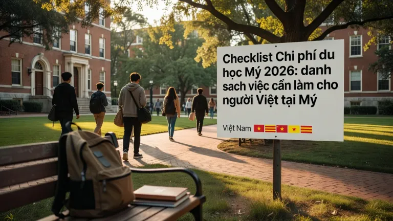 Checklist Chi phí du học Mỹ 2026: danh sách việc cần làm cho người Việt tại Mỹ