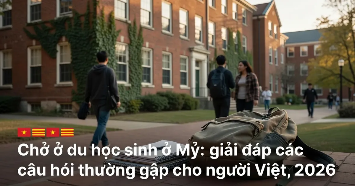 Chỗ ở du học sinh ở Mỹ: giải đáp thắc mắc thường gặp 2026