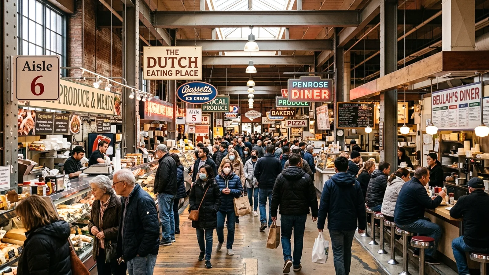 Chợ Reading Terminal Philadelphia: Điểm hẹn ẩm thực và lịch sử nước Mỹ