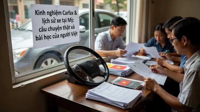 Kinh nghiệm Carfax & lịch sử xe tại Mỹ: câu chuyện thật và bài học của người Việt
